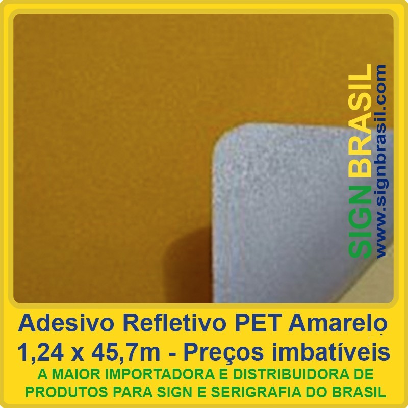 Adesivo refletivo PET - Amarelo